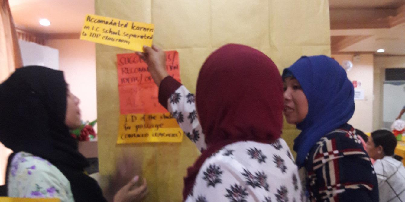 Women write their visions for better recovery of the educational institutions of Marawi